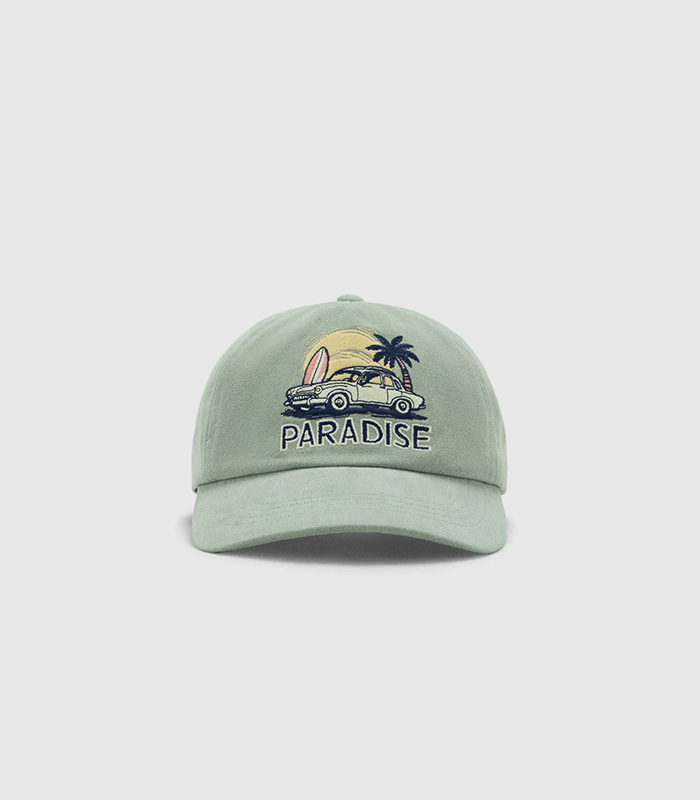 Tropical print cap