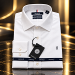 חולצת Impress Oxford F10 לבנה – מבט קדמי מקופל
